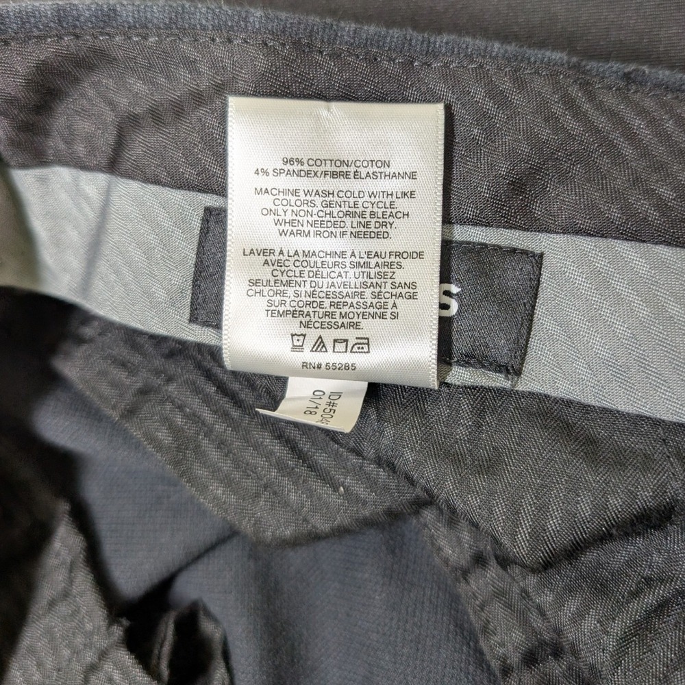 Express Mens 32 x 34 Slim Fit Stretch Dark Gray Dress Pants Business Casual - Picture 7 of 11